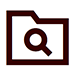 magnifying glass on folder icon